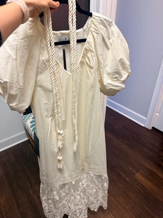 [NWT] $288 TUCKERNUCK x Studio McGee Cream Cotton Juniper dress. Size Small - Picture 5 of 5